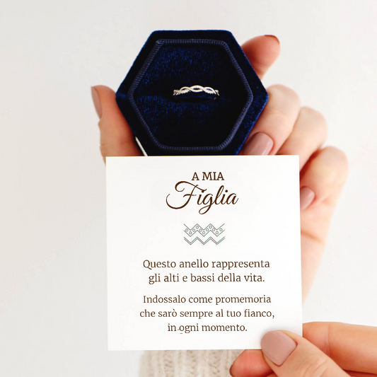 Anello Twist Per mia figlia "Fasi della Vita"